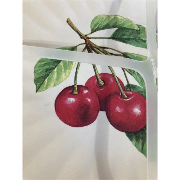 RACHEL ASHWELL MELAMINE Salad Plates Set Of 4 New 8" Cherry THE FARMHOUSE - Picture 3 of 5